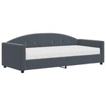 vidaXL Lit de jour avec matelas gris foncé 90x190 cm velours