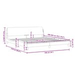 vidaXL Cadre de lit Dover noir 193x203 cm similicuir