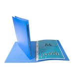 Classeur 4 anneaux 15mm polypropylène chromaline 5/10e Kreacover® - A4, bleu transp... EXACOMPTA