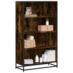 vidaXL Bibliothèque chêne fumé 80 5x35x139 cm bois d'ingénierie