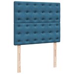 vidaXL Sommier à lattes de lit et matelas Bleu foncé 120x200cm Velours