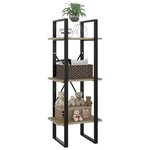 vidaXL Bibliothèque à 3 niveaux chêne sonoma bois d'ingénierie