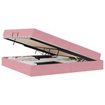 vidaXL Lit avec rangement et matelas Rose 200 x 200 cm Velours