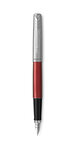 PARKER Jotter stylo plume, rouge Kensington, plume moyenne, attributs chromés