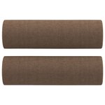 vidaXL Ensemble de canapés 3 Pièces avec coussins marron tissu