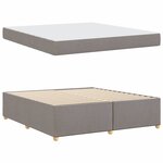 vidaXL Cadre de lit avec matelas Taupe 180 x 200 cm tissu