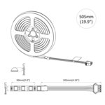 vidaXL Bande LED 12 Pièces Noir et Transparent 40 x 0 8 x 0 3 cm
