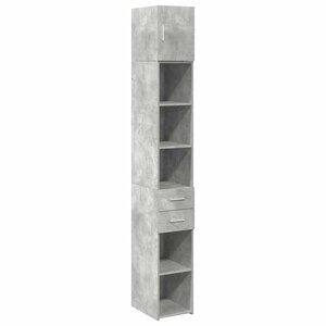vidaXL Armoire de rangement mince gris béton 30x42 5x225 cm
