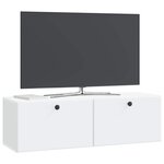 vidaXL Meuble TV mural 98 x 31 x 30 cm Blanc Bois d'ingénierie