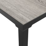 vidaXL Salon de jardin 7 Pièces noir et gris résine tressée