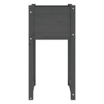 vidaXL Jardinière Gris 40x40x81 cm Bois massif de pin
