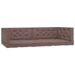 vidaXL Coussins de plancher de palette 6 Pièces Taupe Coton