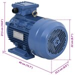 vidaXL Moteur électrique triphasé Aluminium 4kW/5 5 CH 2840 tr/min