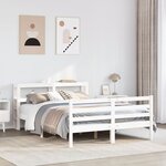 vidaXL Cadre de lit sans matelas blanc 120x200 cm bois de pin massif