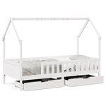 vidaXL Cadre de lit enfants avec tiroirs sans matelas 90x200 cm bois