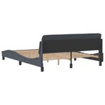 vidaXL Cadre de lit Dover gris foncé 152x203 cm velours