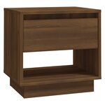 vidaXL Table de chevet Chêne marron 45x34x44 cm Aggloméré