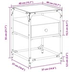 vidaXL Table de chevet sonoma gris 40x40x55 cm bois d’ingénierie