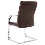 vidaXL Chaise de bureau cantilever Marron Similicuir