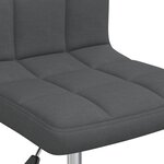 vidaXL Chaise pivotante de salle à manger Gris foncé Tissu