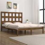 vidaXL Cadre de lit Marron miel Bois de pin massif 200x200 cm