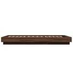 vidaXL Cadre de lit avec lumières LED chêne marron 90x200 cm