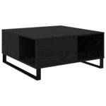 vidaXL Table basse Chêne noir 80 x 80 x 36 5 cm Bois d'ingénierie