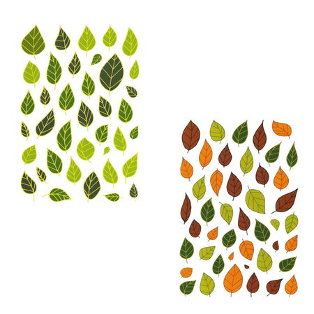 Loisirs créatifs enfants - 2 planches gommettes - nature : feuilles