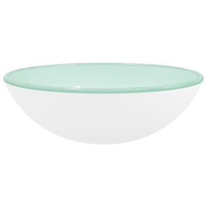 vidaXL Lavabo Verre trempé 42x14 cm Blanc