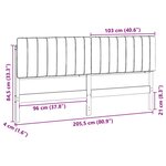 vidaXL Tête de lit capitonnée Blanc et gris clair 200 cm Pin massif