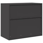 vidaXL Armoire de rangement Noir 80 x 40 x 70 cm Acier