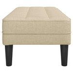 vidaXL banc Crème 113 x 57 x 39 cm tissu