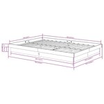 vidaXL Cadre de lit bois massif 120x190 cm petit double