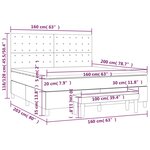 vidaXL Sommier à lattes de lit avec matelas Bleu 160x200 cm Tissu
