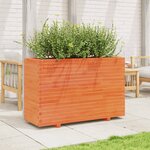 vidaXL Jardinière cire marron 110x40x72 cm bois de pin massif