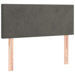 vidaXL Sommier à lattes de lit et matelas Gris foncé 90x200 cm Velours
