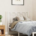 vidaXL Tête de lit métal blanc 75 cm
