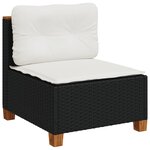 vidaXL Salon de jardin 11 Pièces avec coussins noir résine tressée