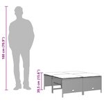 vidaXL Tabourets de jardin avec coussins lot de 4 gris clair rotin