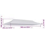 vidaXL Toit de tente de réception 3 x 6 m Blanc