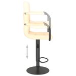 vidaXL Tabouret de bar Crème Velours