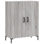 vidaXL Buffet haut Sonoma gris 69 5x34x180 cm Bois d'ingénierie