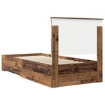 vidaXL Cadre de lit Bois ancien 90 x 190 cm Bois d'ingénierie