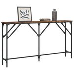 vidaXL Table console chêne fumé 140x23x75 cm bois d'ingénierie