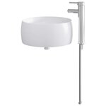 vidaXL Lavabo de salle de bains Chrome 38 5 x 38 5 x 16 cm métal