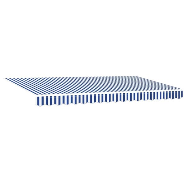 vidaXL Toile de rechange pour store banne Bleu et blanc 400 x 200 cm