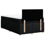 vidaXL Sommier à lattes de lit avec matelas noir 120x190 cm tissu