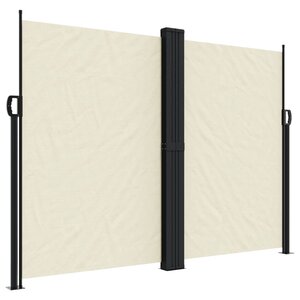 vidaXL Auvent latéral rétractable crème 180x1000 cm