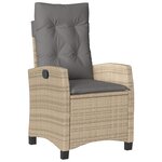 vidaXL Ensemble de Salle à Manger de Jardin 5 Pièces avec Coussins Beige Rattan