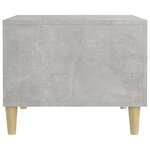 vidaXL Table basse Gris béton 50x50x40 cm Bois d'ingénierie